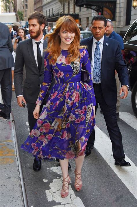 dolce gabbana blue floral dress emma stone|Dolce & Gabbana.